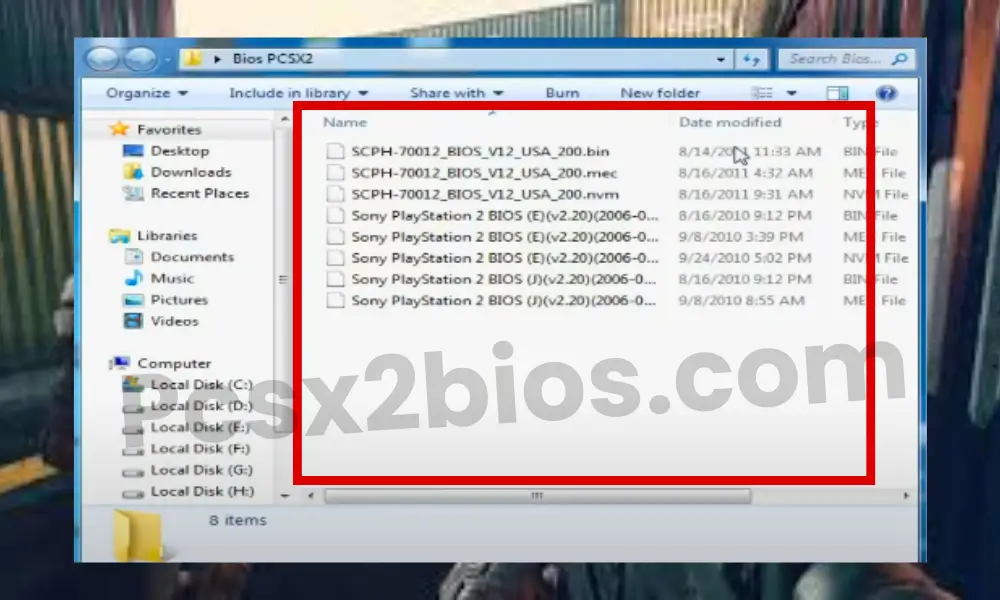 Different Types of PS2 BIOS Files