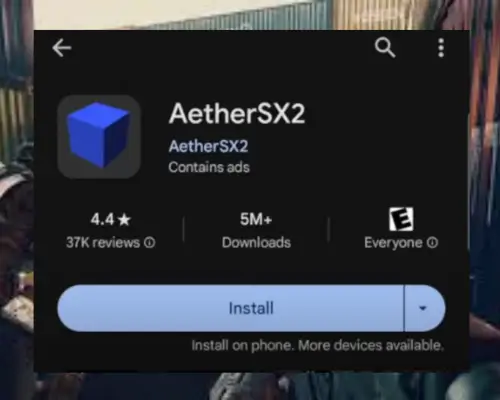 Download AetherSX2 from Google Play Store