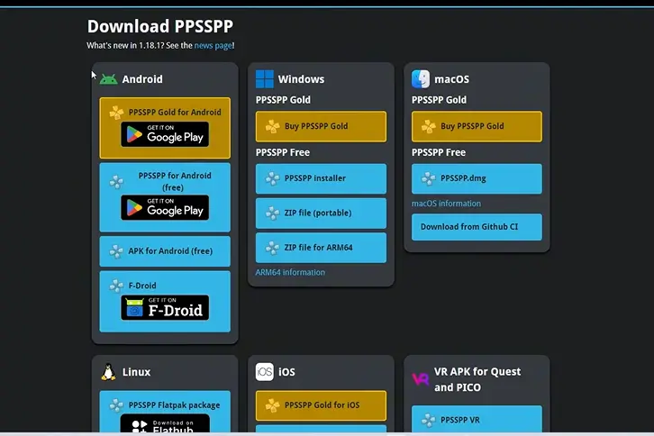 Download PPSSPP (blue icon) version