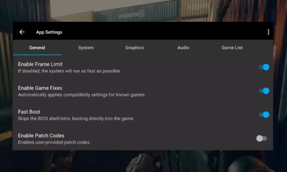Setting in AetherSX2 Update for better Performance